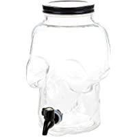 Dispensador de bebidas con forma de calavera de cristal